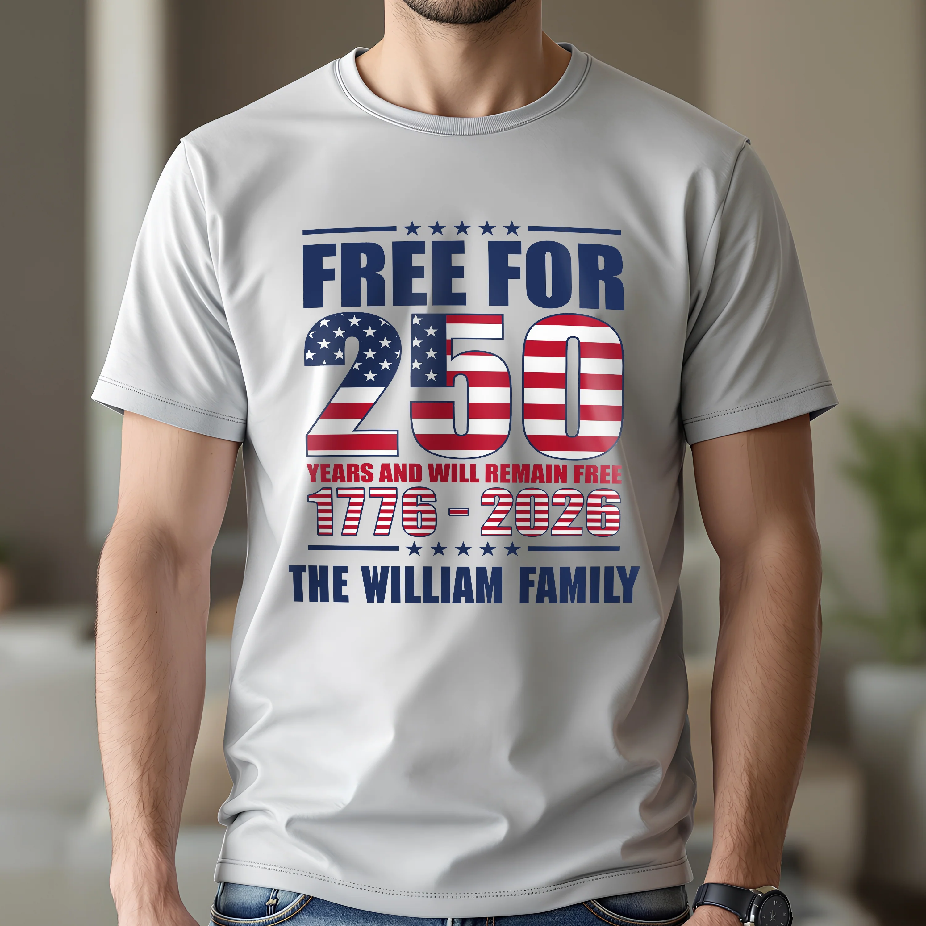 Custom Family Name Free For 250 Years Independence Day Patriotic Bright Shirt LM32 895181 - Image 8