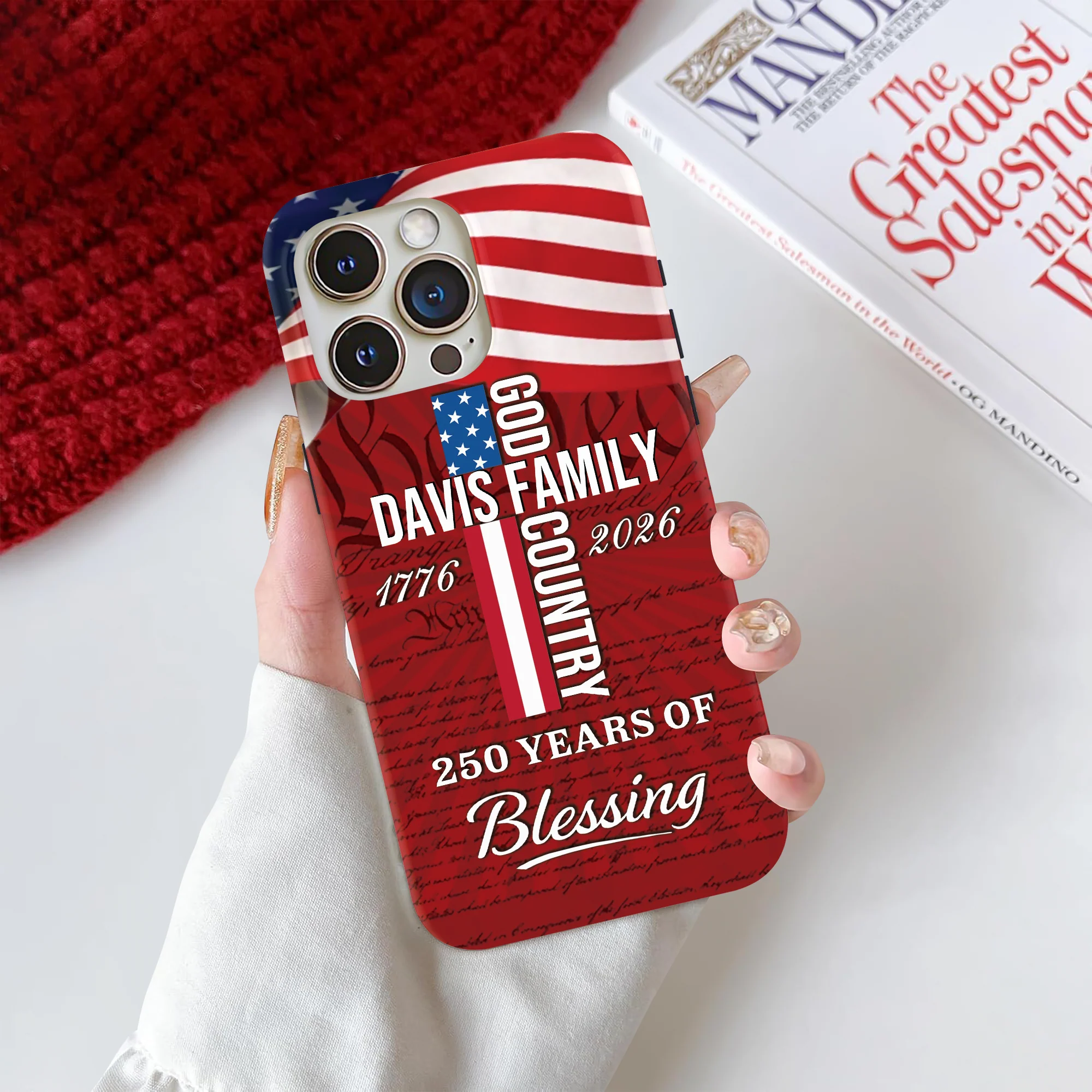 Custom Family Name Patriotic American, 250 Years of Blessing God Phone Case LM32 899021 - Image 4