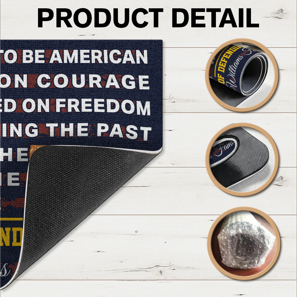 Custom Family Name Proud To Be An America Defending Freedom Since 1776 Doormat LM32 899223 - Image 7