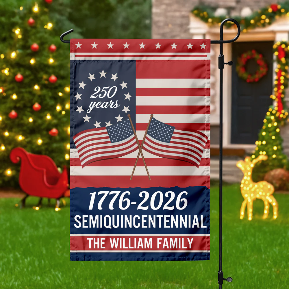 Custom Family Name Semiquincentennial 250th Anniversary Patriotic Garden Flag LM32 895865 - Image 6