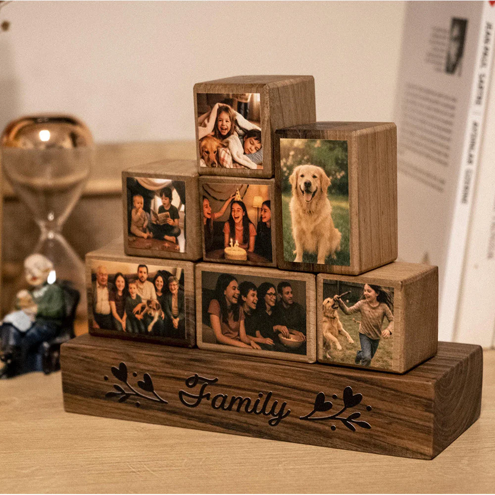 Custom Family Photo Collage Wooden Blocks Set - Gift For Family, Boyfriend, Girlfriend LM32 899177 - Image 7
