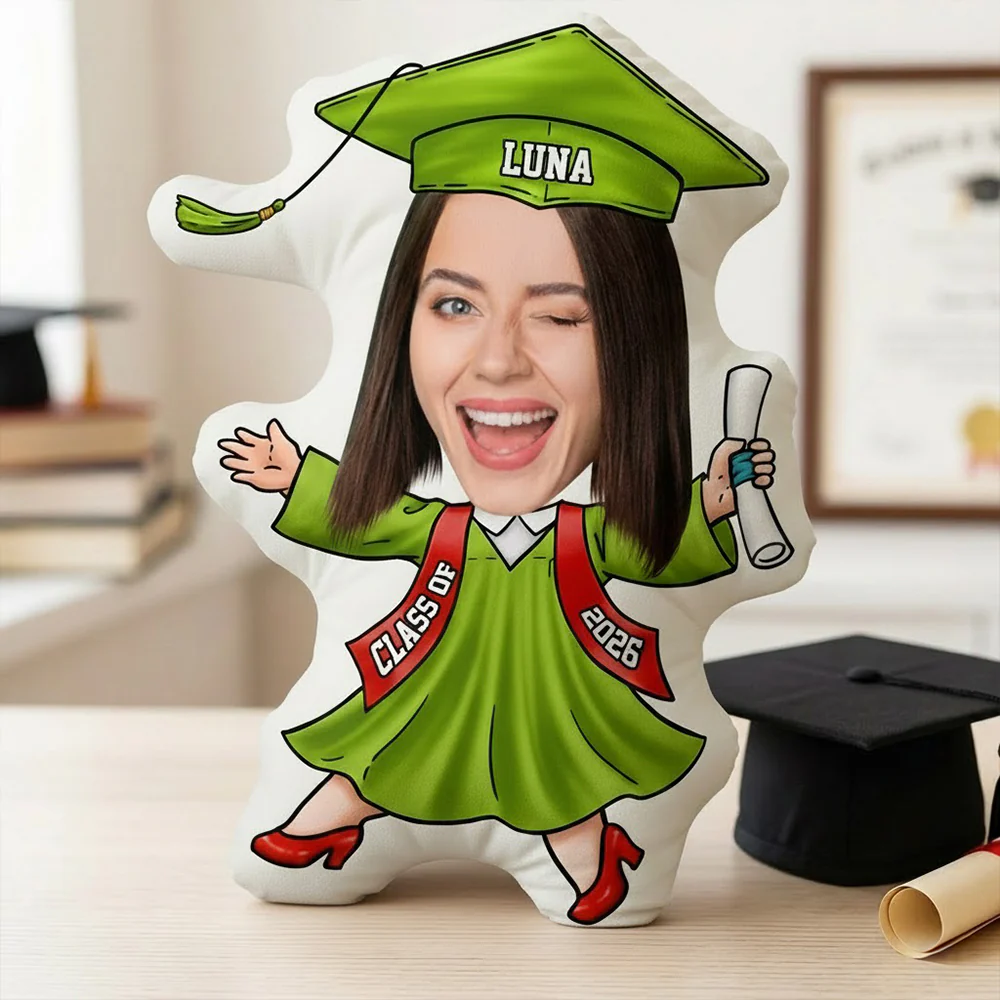 Custom Funny Face Class of 2026 Graduation Shaped Pillow, Senior Gift LM32 899337 - Image 4