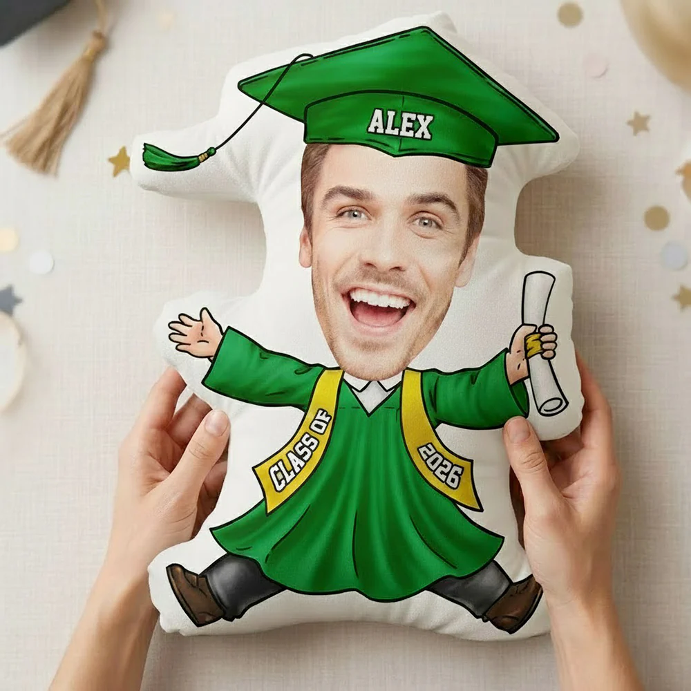 Custom Funny Face Class of 2026 Graduation Shaped Pillow, Senior Gift LM32 899337 - Image 5