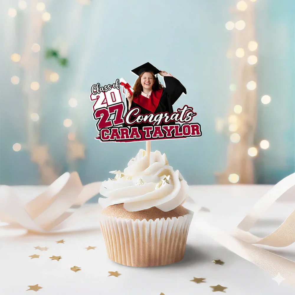 Custom Funny Face Congrats Graduation Party Decoration Cupcake Toppers LM32 893195 - Image 6