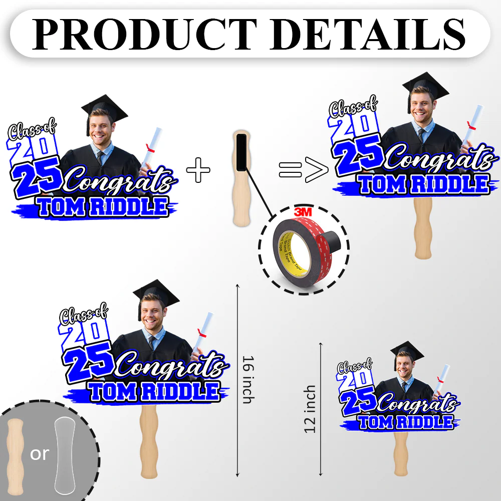 Custom Funny Face Congrats Graduation Perfect Gift Idea Face Fan LM32 893197 - Image 7