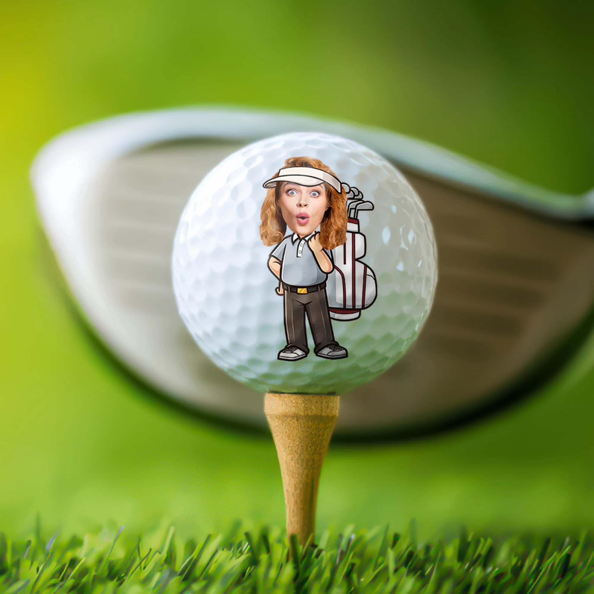 Custom Funny Face If Found Please Hit Better Unique Golf Ball LM32 893547 - Image 2