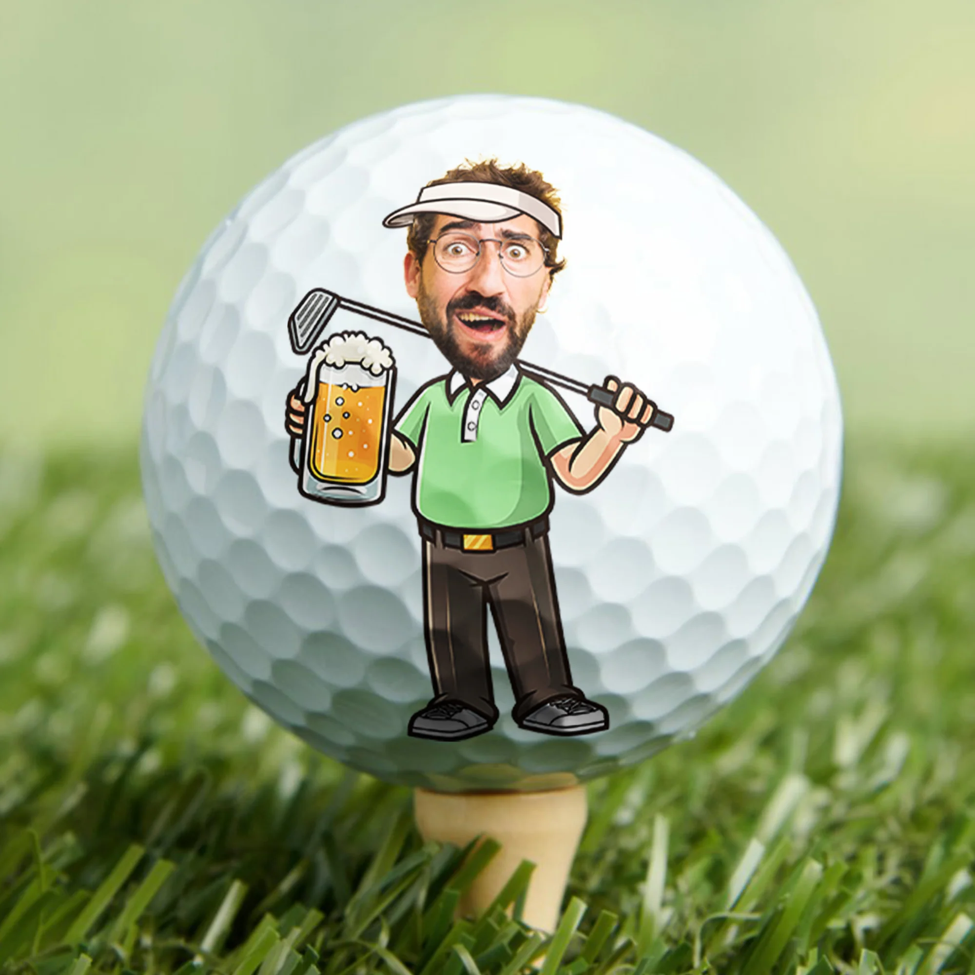 Custom Funny Face If Found Please Hit Better Unique Golf Ball LM32 893547 - Image 3