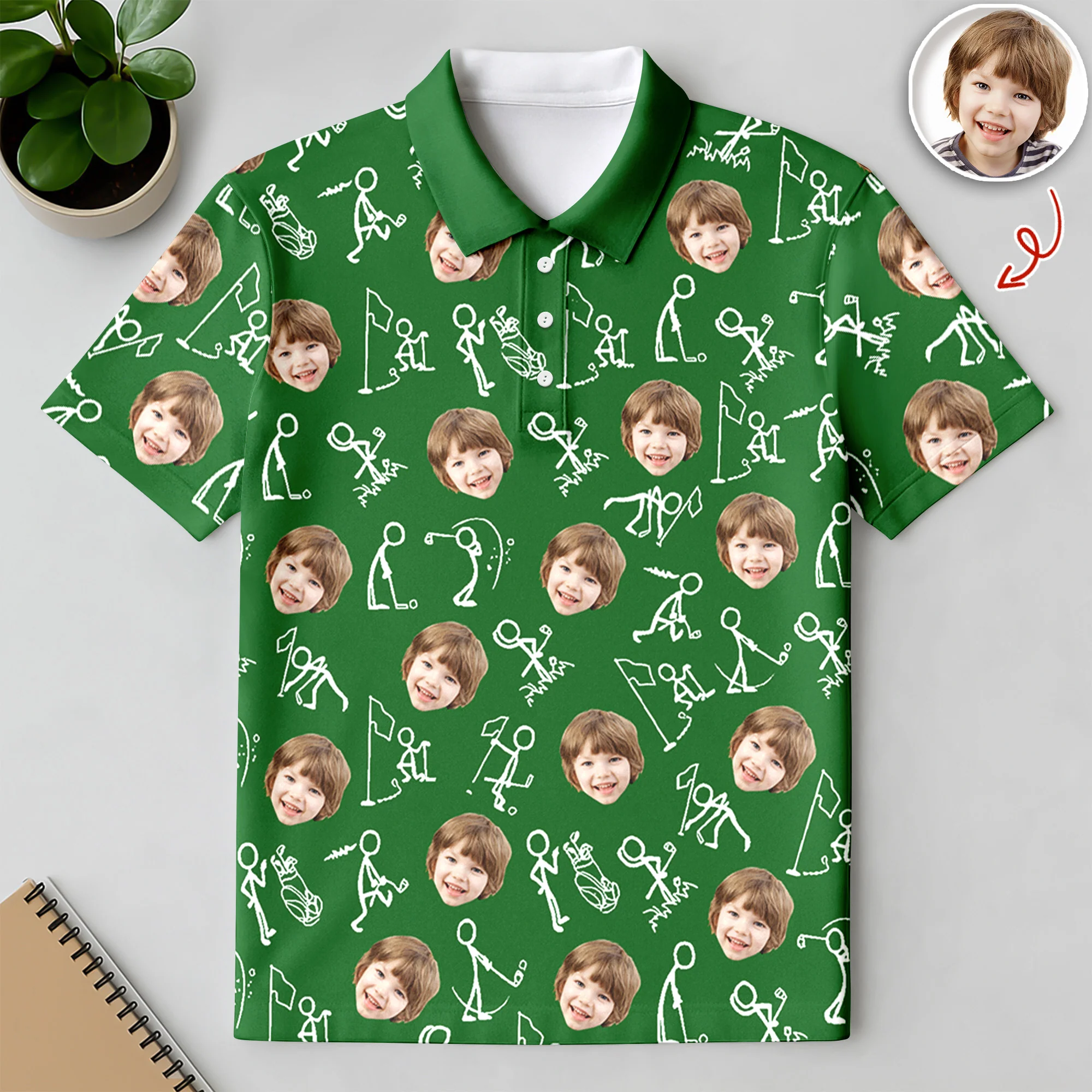 Custom Funny Face Minimalist Golf Pose Polo Shirt Gift For Golfer, Golf Lovers LM32 897617 - Image 8