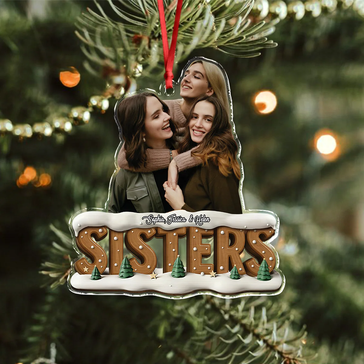 Custom Funny Photo Bestie Photo Christmas Tree Acrylic Ornament LM32 895953 - Image 7