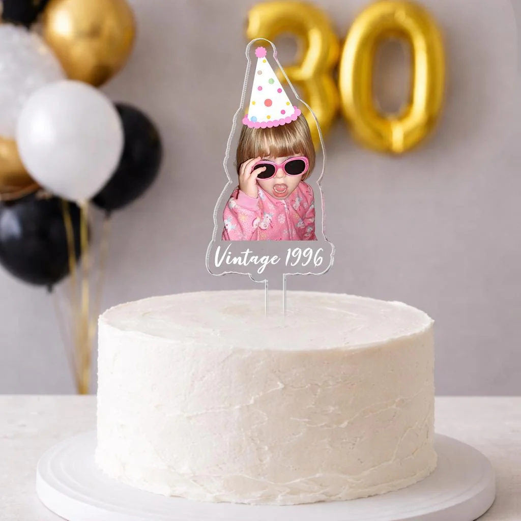 Custom Funny Photo Look Who's 30th 40th 50th Birthday Acrylic Cake Topper LM32 899915 - Image 12