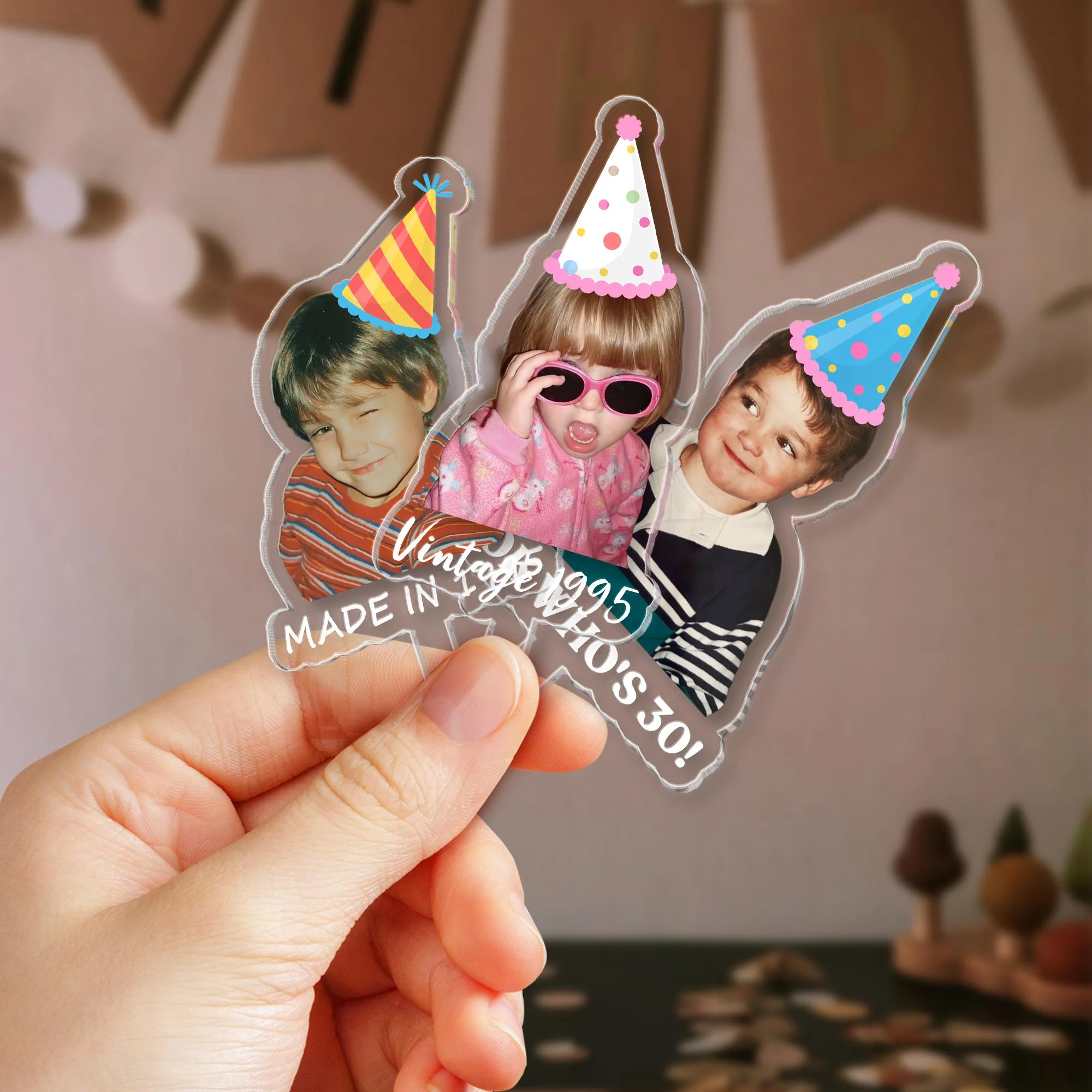 Custom Funny Photo Look Who's 30th 40th 50th Birthday Acrylic Cake Topper LM32 899915 - Image 6