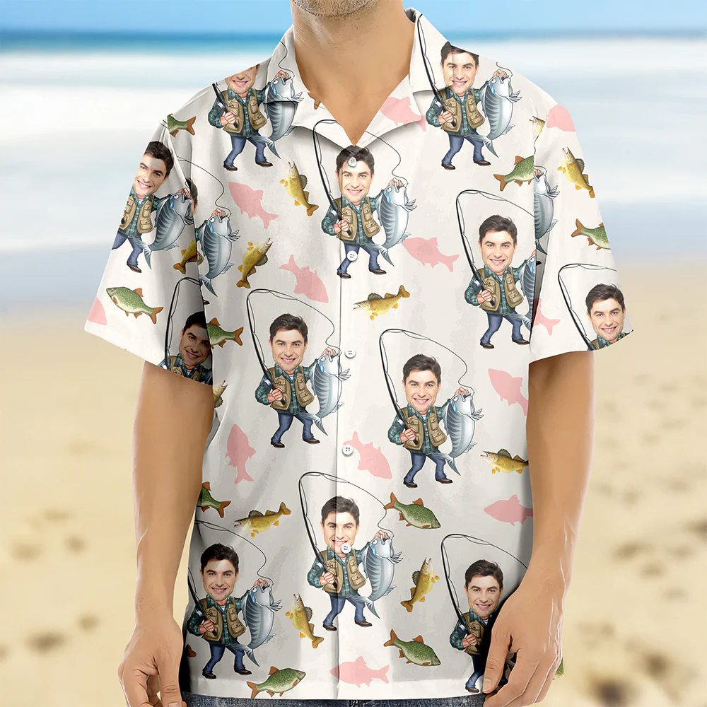 Custom Human Face Bass Fishing Hawaii Shirt For Fisherman LM32 893335 - Image 6