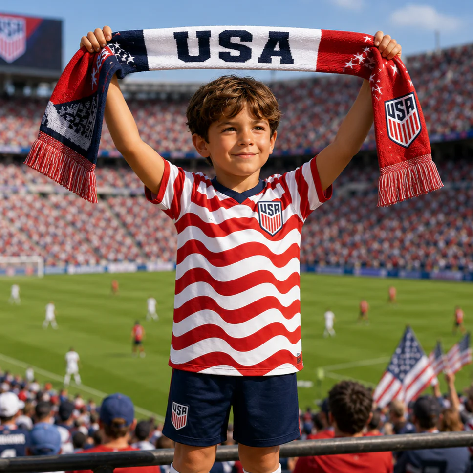 Custom Kids Name and Number 2026 USA Soccer Jersey Set For Kid, Sport Lovers LM32 669451 - Image 2