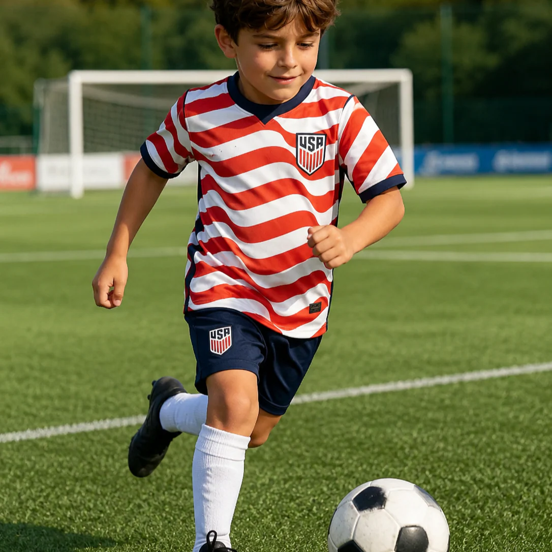 Custom Kids Name and Number 2026 USA Soccer Jersey Set For Kid, Sport Lovers LM32 669451 - Image 4