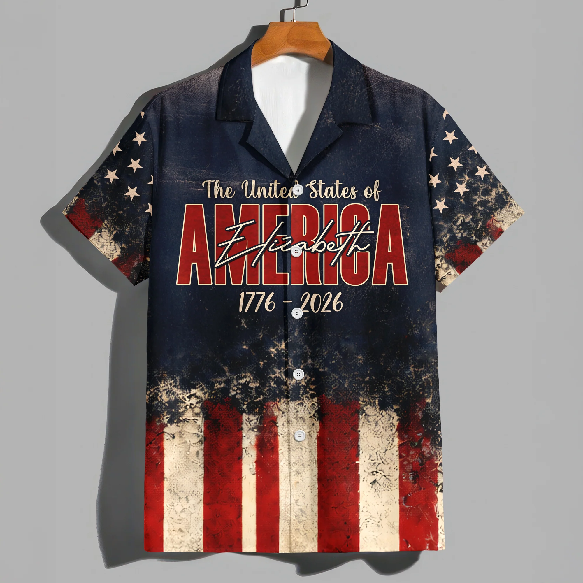 Custom Name God Bless America Eagle 1776–2026 Patriotic Hawaii Shirt LM32 899009 - Image 6
