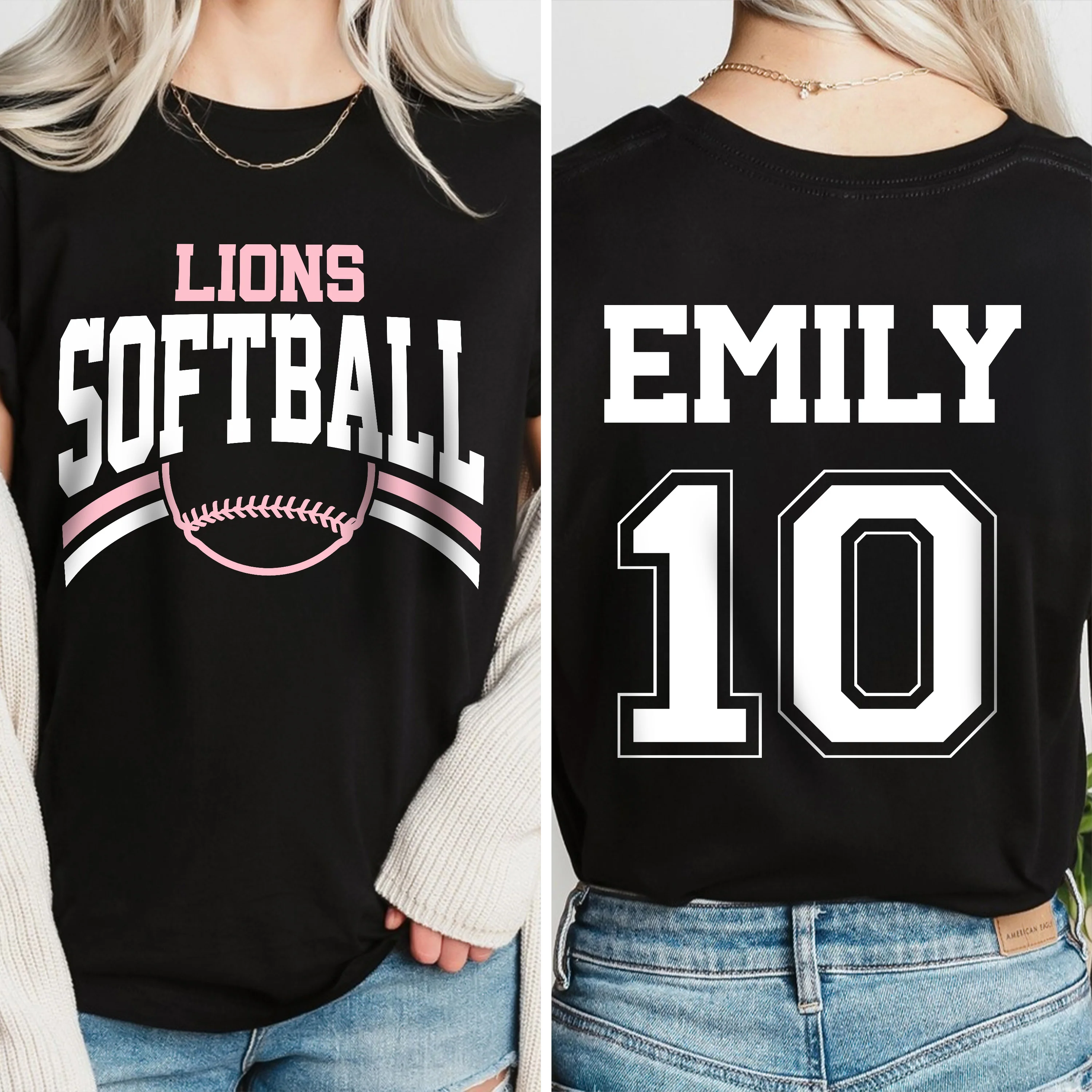 Custom Name & Number Sport Team Back & Front Shirt For Sport Players LM32 895707 - Image 7