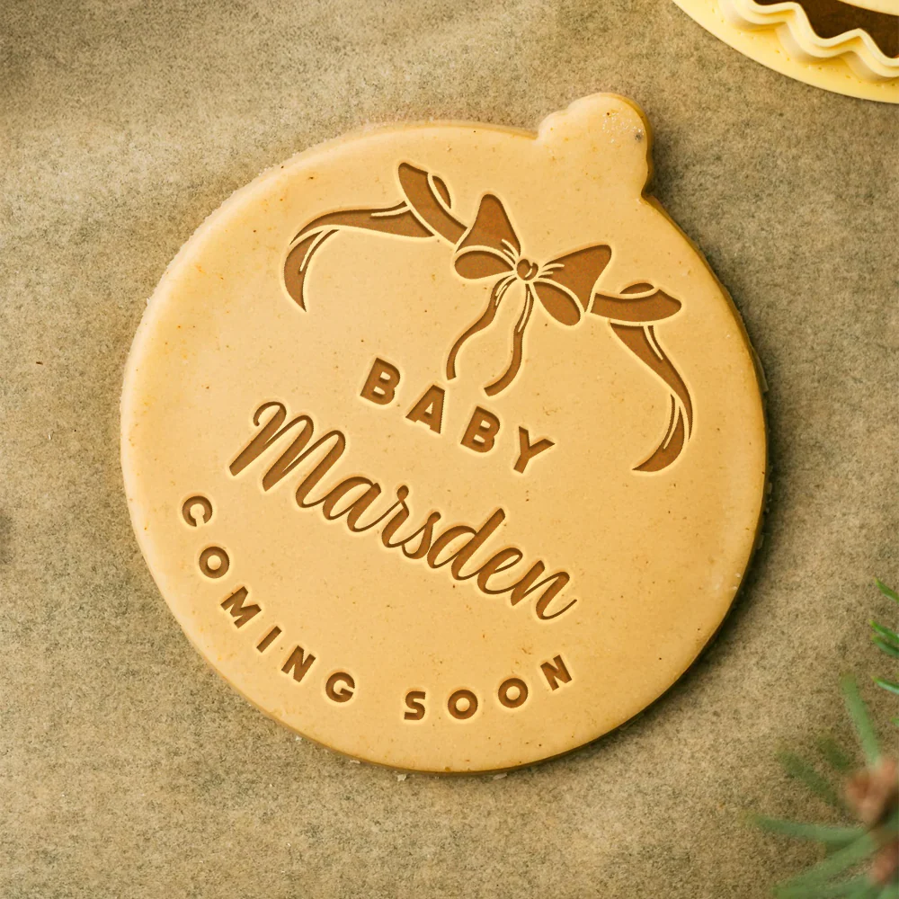 Custom Name Welcome Baby Coming Soon Meaningful Cookie Stamp LM32 897435 - Image 4