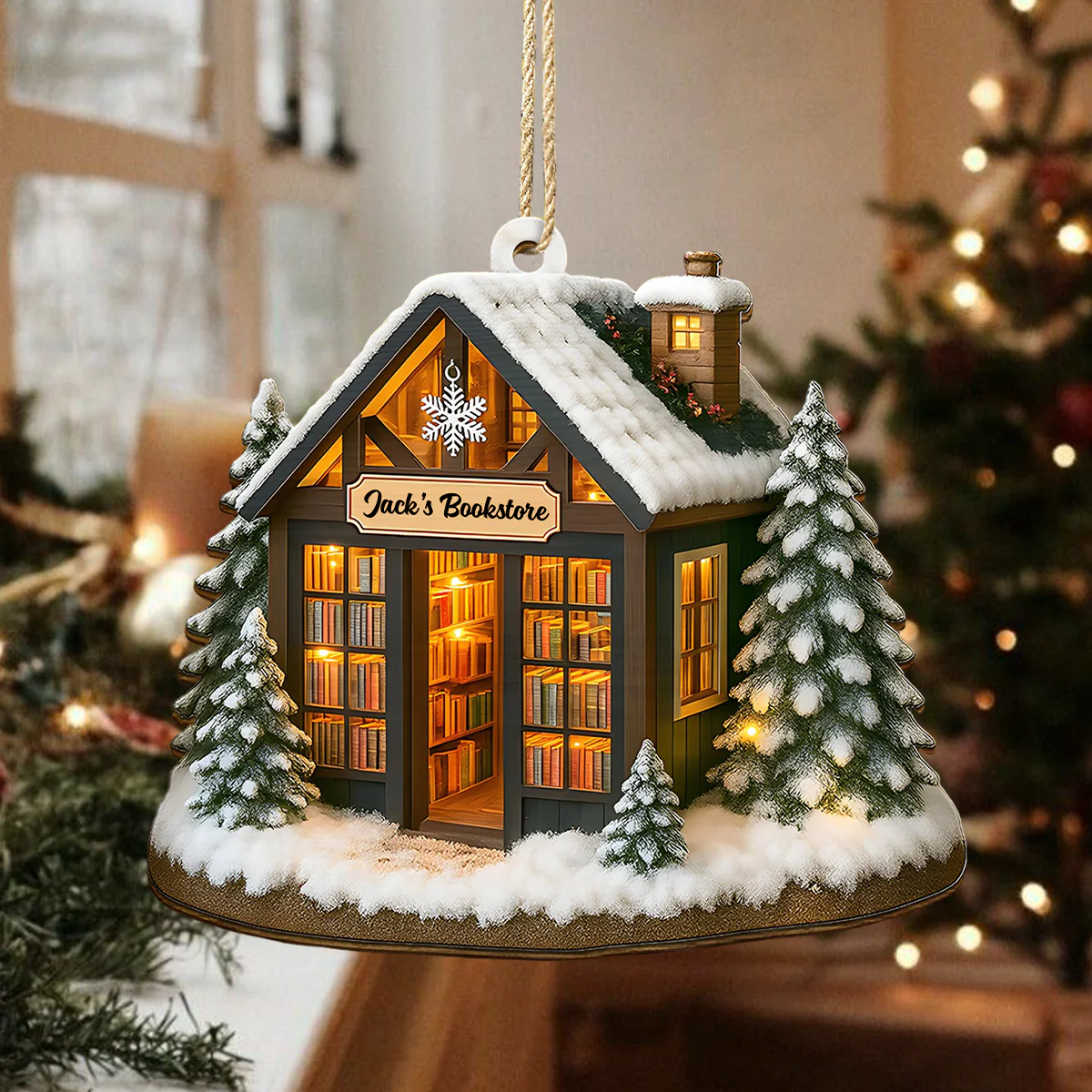 Custom Name Welcome To My Bookstore Wood Ornament – Christmas Gifts LM32 895633 - Image 5