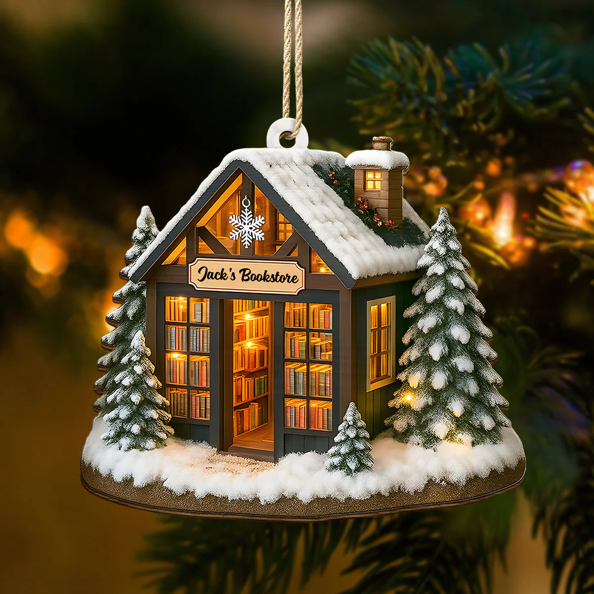 Custom Name Welcome To My Bookstore Wood Ornament – Christmas Gifts LM32 895633 - Image 6