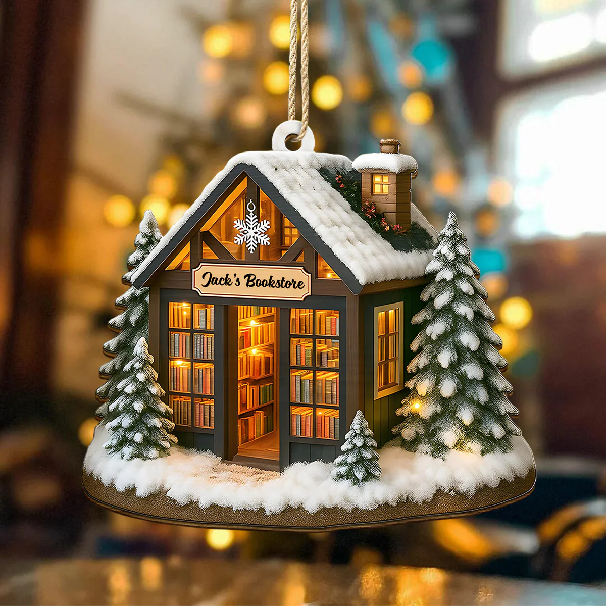 Custom Name Welcome To My Bookstore Wood Ornament – Christmas Gifts LM32 895633 - Image 7