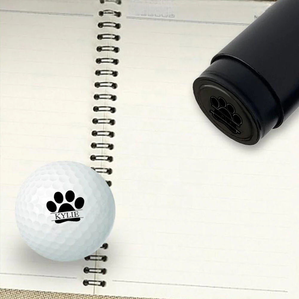 Custom Paw Print Pet Name Golf Ball Stamp Box Puppy Toy Gift Fot Pet Lovers LM32 897541 - Image 2