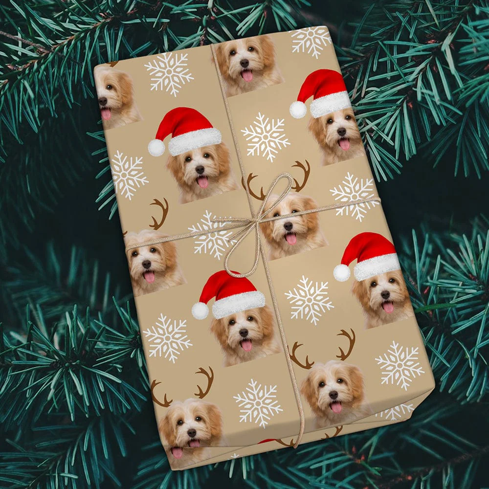 Custom Pet Photo Christmas Wrapping Paper For Pet Lovers LM32 891957 - Image 6