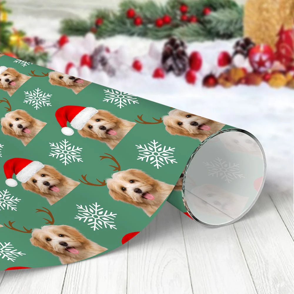 Custom Pet Photo Christmas Wrapping Paper For Pet Lovers LM32 891957 - Image 7