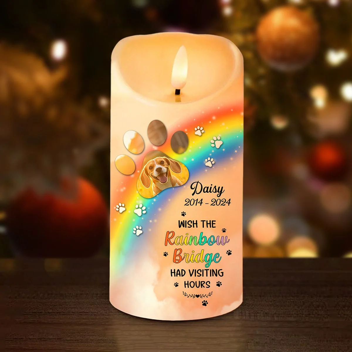 Custom Photo A Piece Of My Heart Miss You Memorial LED Candle HA75 891949 - Image 3