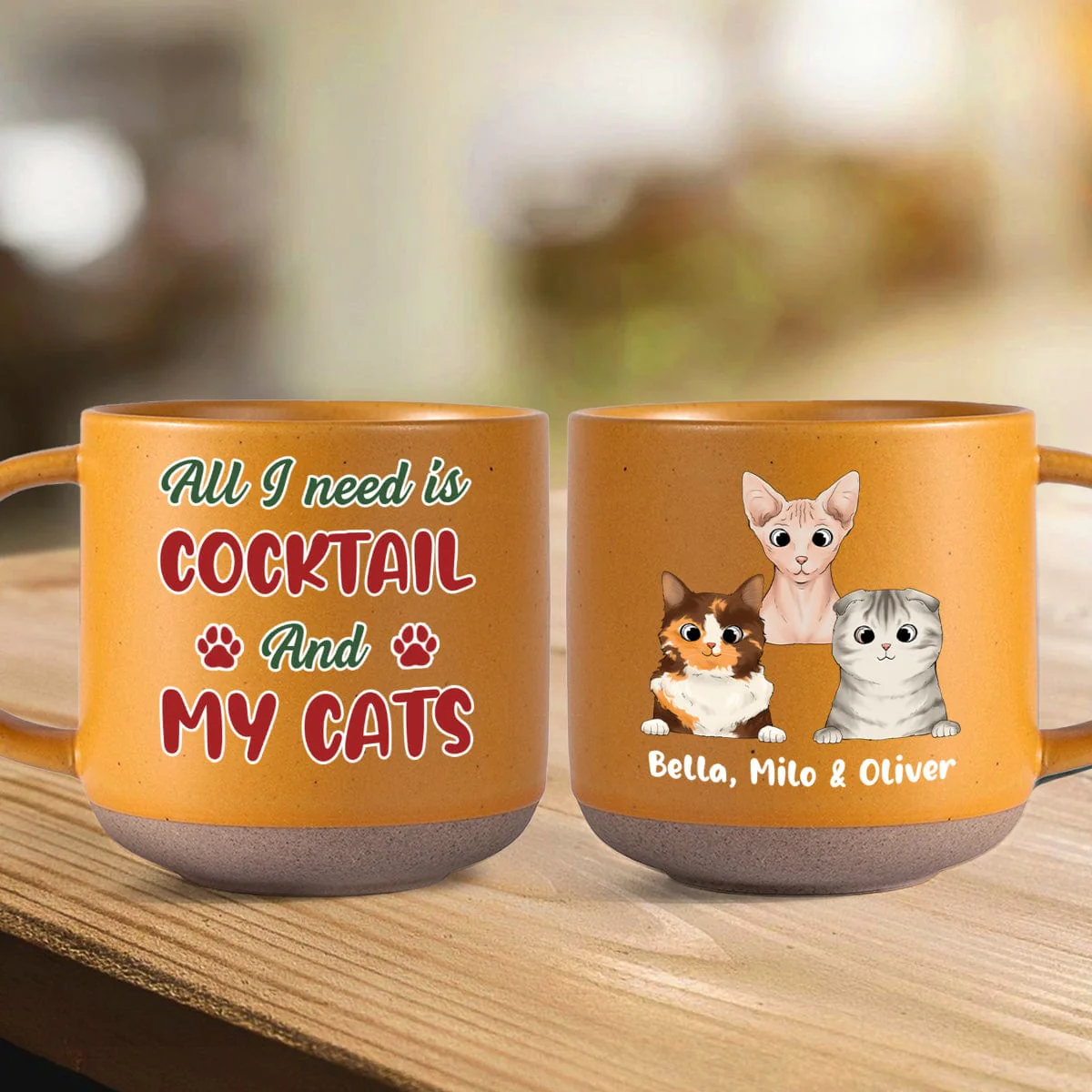 Custom Photo All I Need Is My Cat Pottery Mug TH10 891871 - Image 2