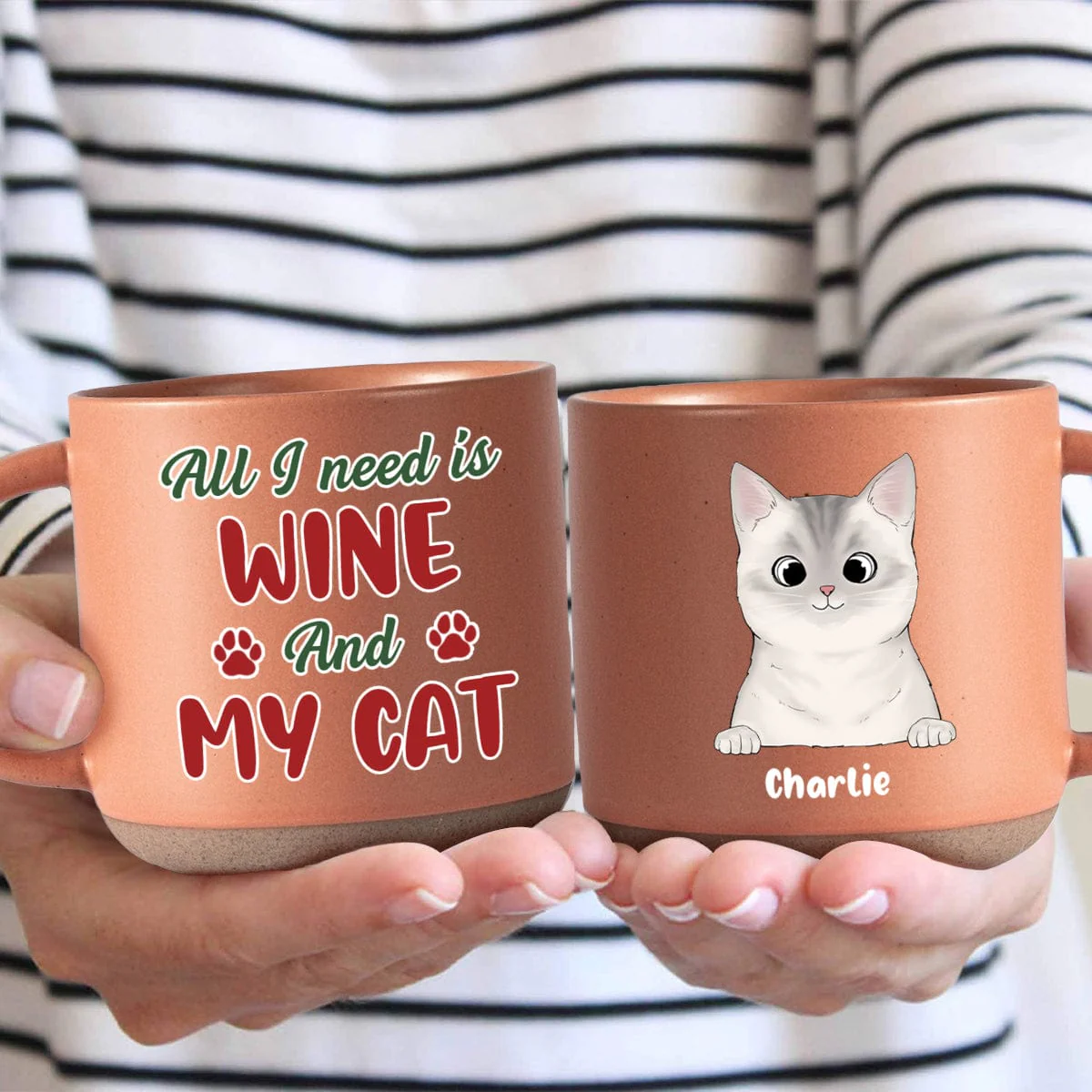 Custom Photo All I Need Is My Cat Pottery Mug TH10 891871 - Image 4