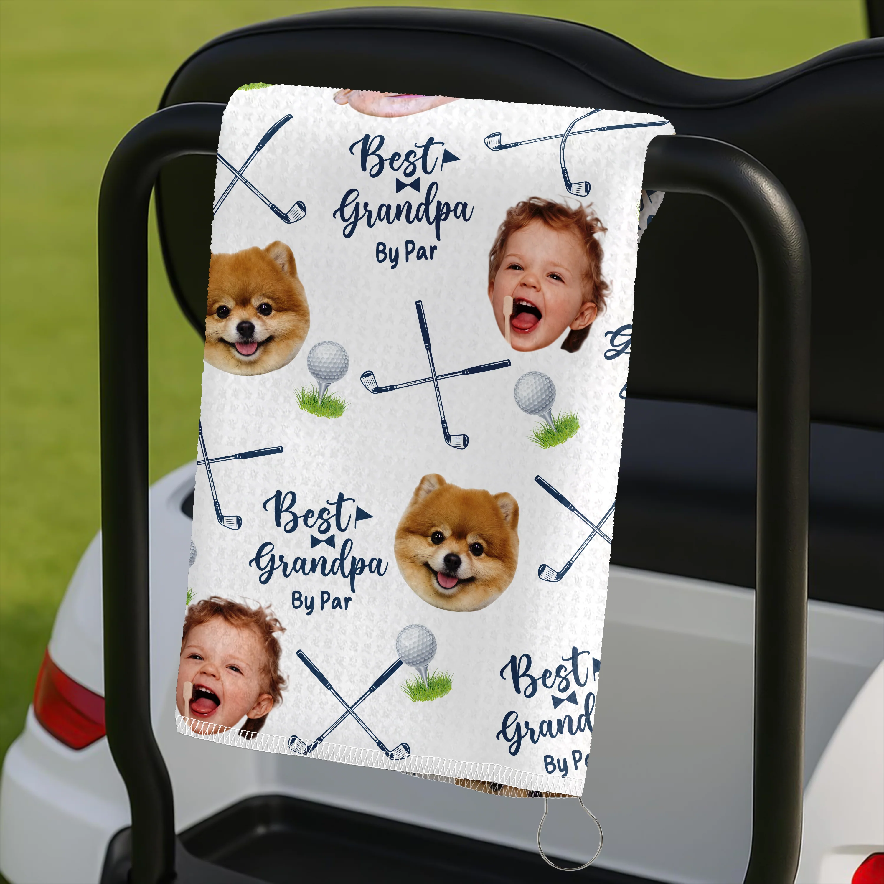 Custom Photo Best Dad By Par For Sport Players Golf Towel LM32 893609 - Image 5