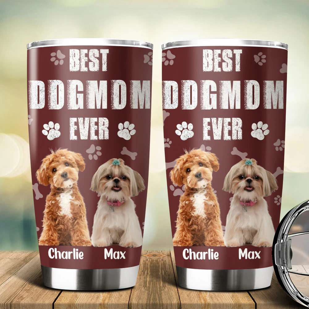 Custom Photo Best Dog Dad Cooler Version Fat Tumbler LM32 893693 - Image 2