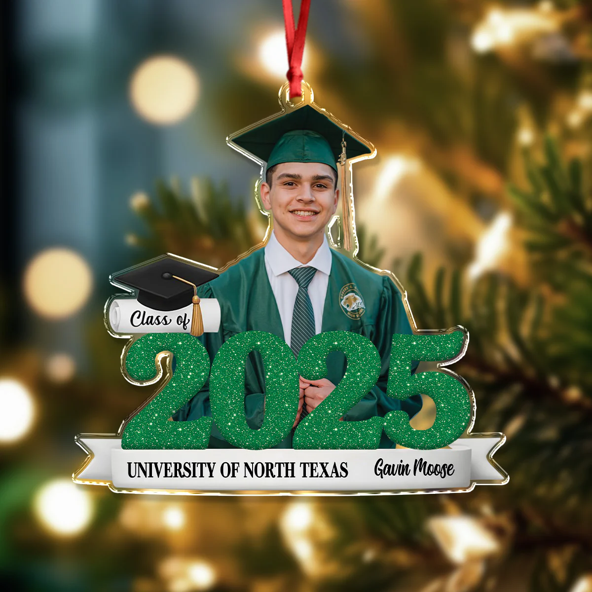 Custom Photo Class Of 2025 Graduation Senior Keepsake Acrylic Ornament LM32 897183 - Image 3