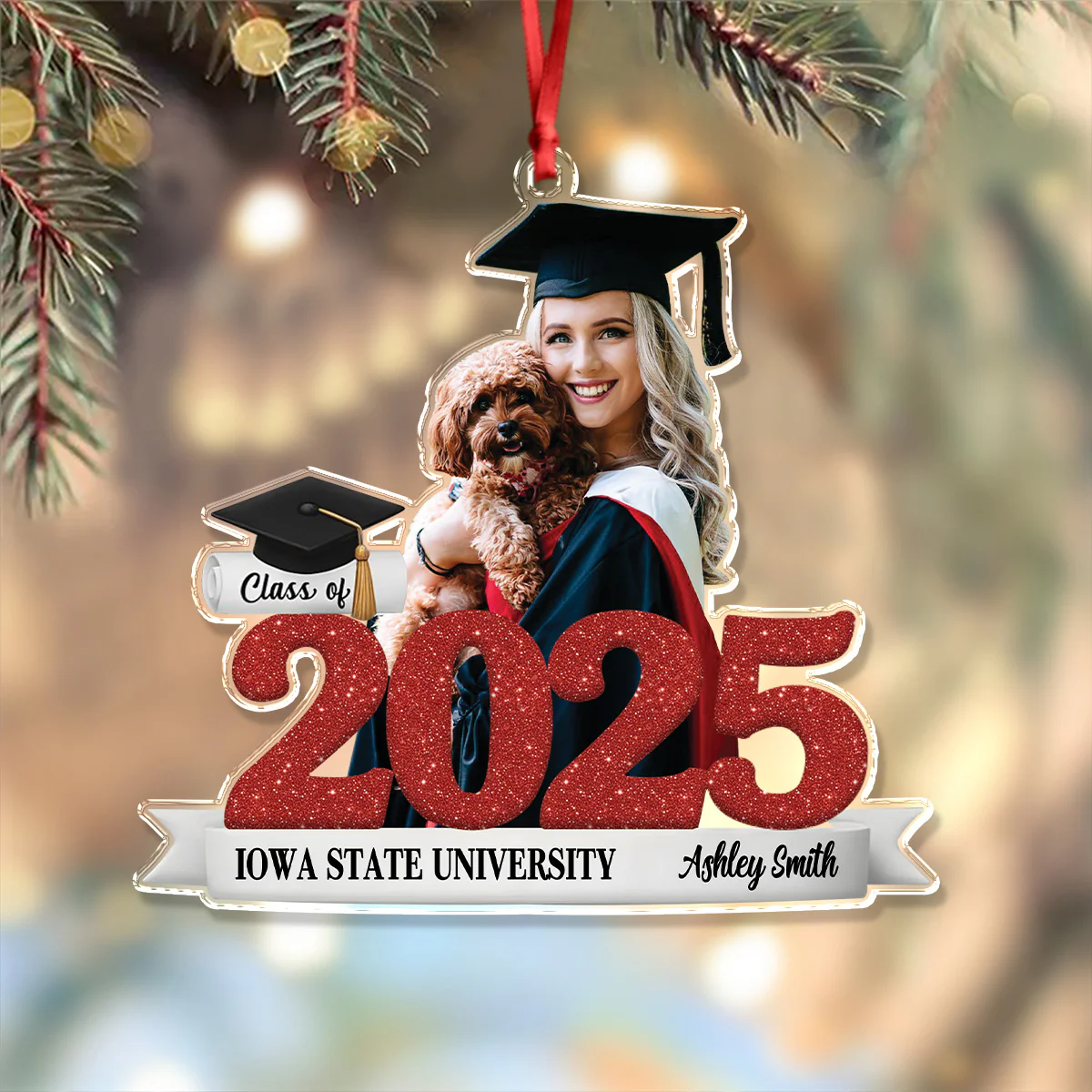 Custom Photo Class Of 2025 Graduation Senior Keepsake Acrylic Ornament LM32 897183 - Image 5