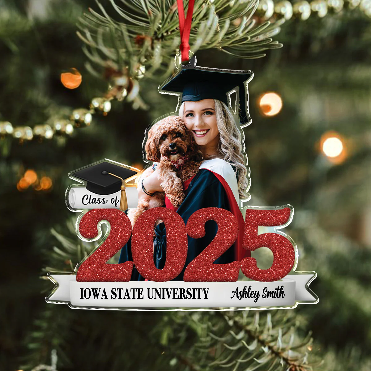 Custom Photo Class Of 2025 Graduation Senior Keepsake Acrylic Ornament LM32 897183 - Image 7