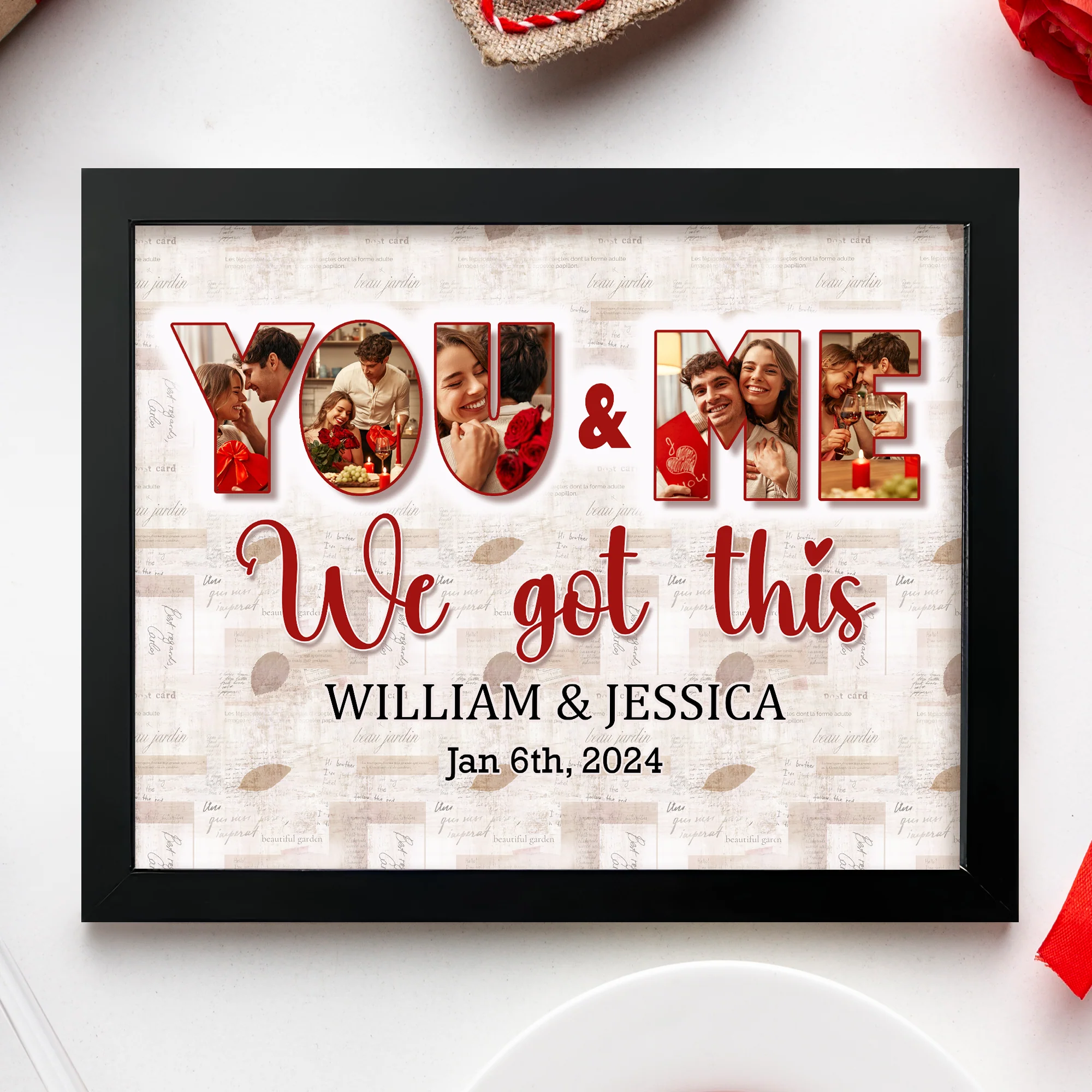 Custom Photo Collage You And Me We Got This Picture Frame LM32 893753 - Image 2