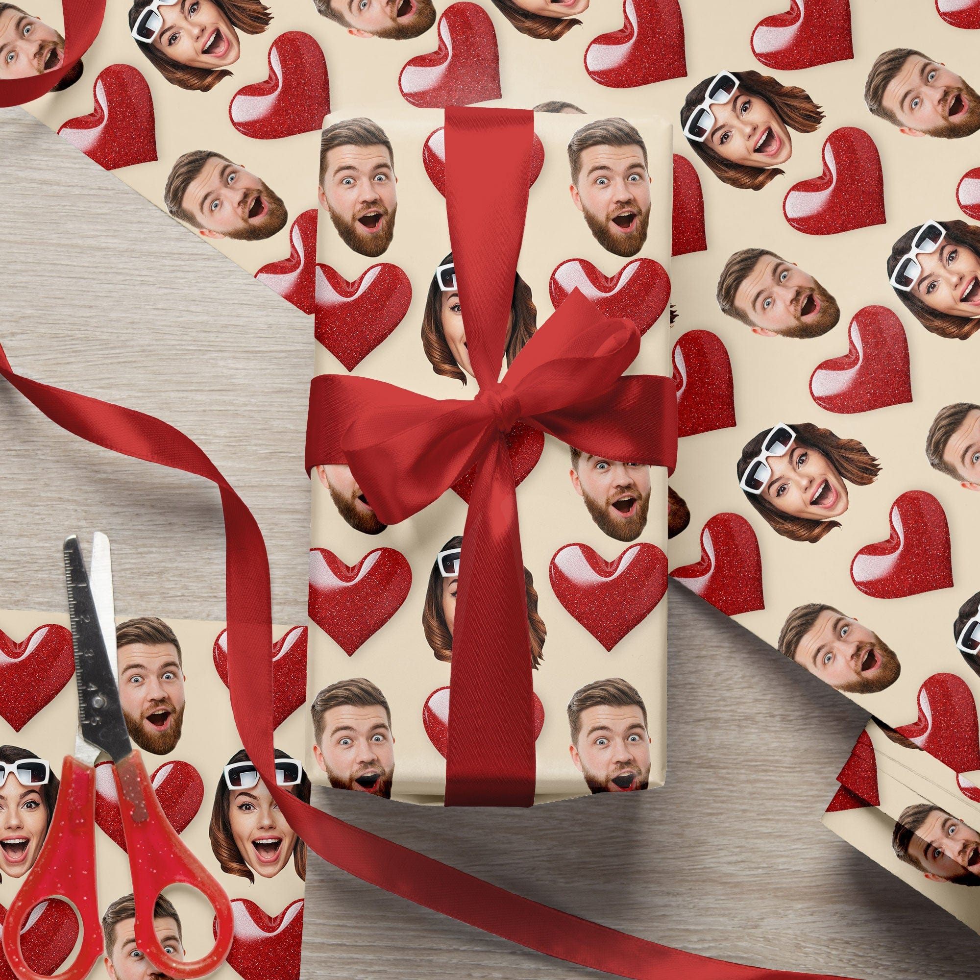 Custom Photo Couple Heart Loving Wrapping Paper LM32 891991 - Image 3