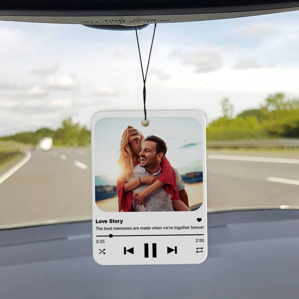 Custom Photo Couple Love Song Air Freshener LM32 893009