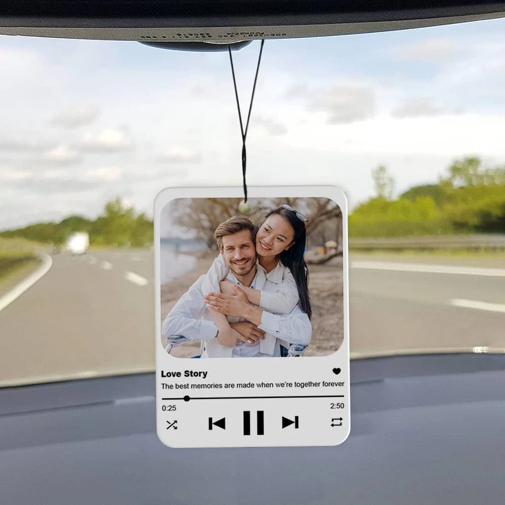Custom Photo Couple Love Song Air Freshener LM32 893009 - Image 2