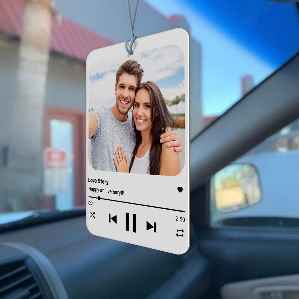 Custom Photo Couple Love Song Air Freshener LM32 893009 - Image 3