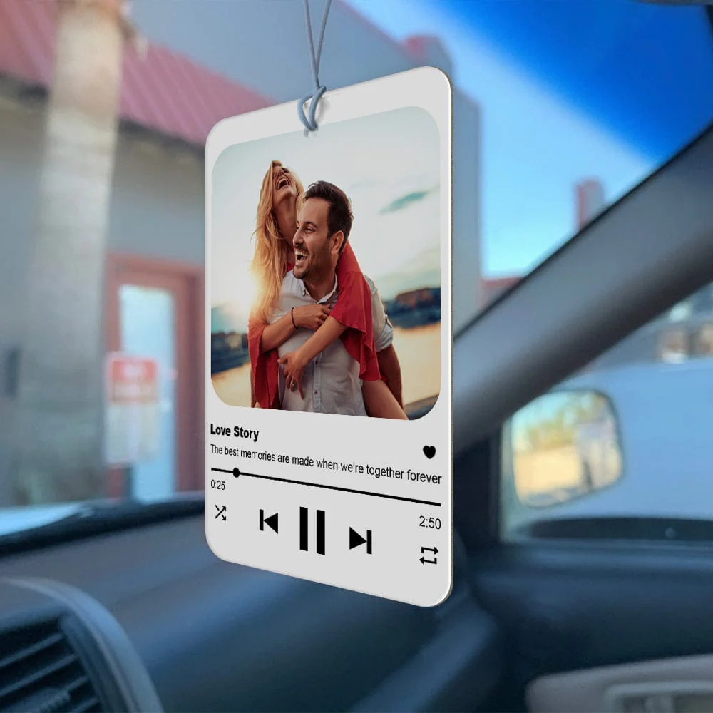 Custom Photo Couple Love Song Air Freshener LM32 893009 - Image 6