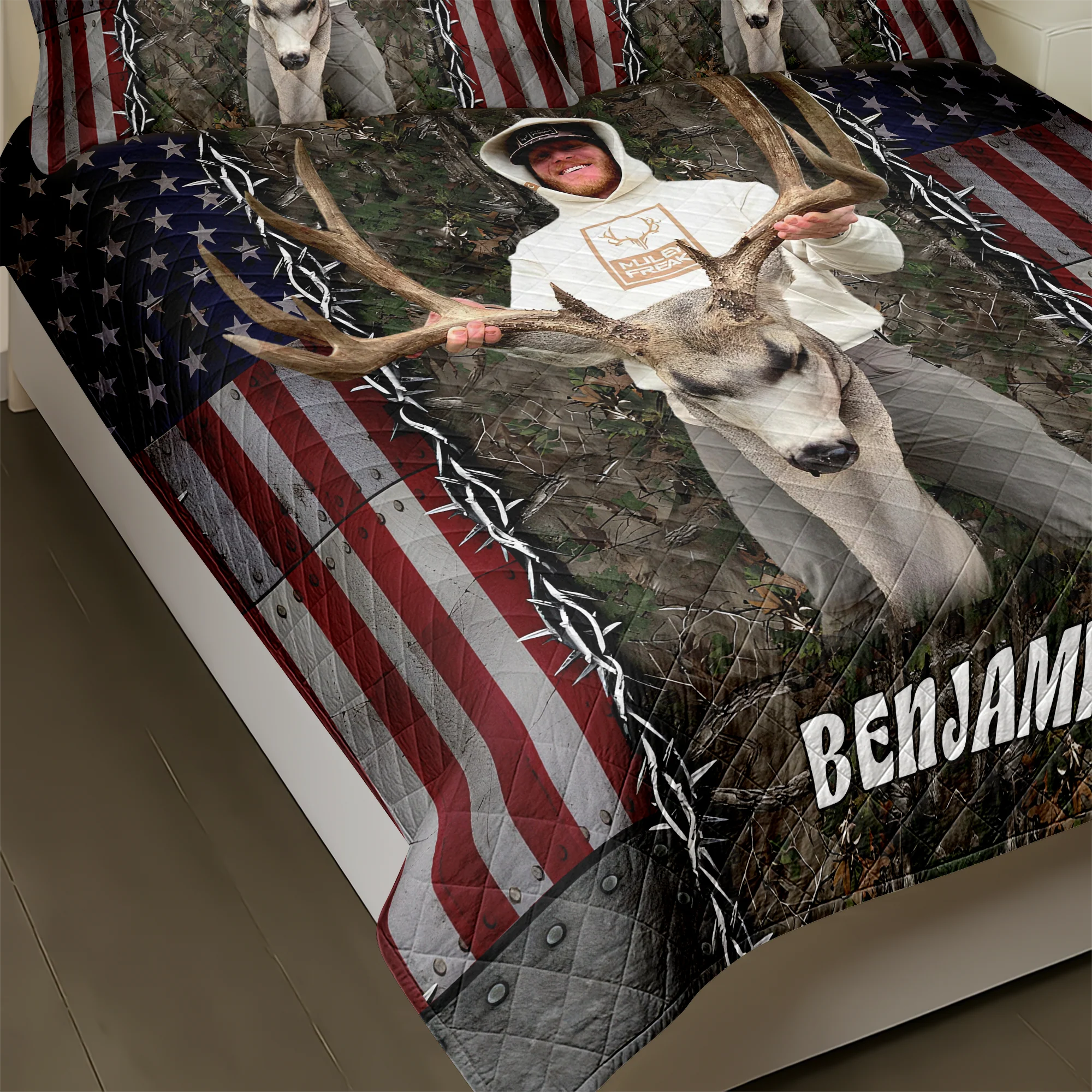 Custom Photo Deer Hunting Quilt Bedding Set For Hunting Lovers LM32 897287 - Image 4