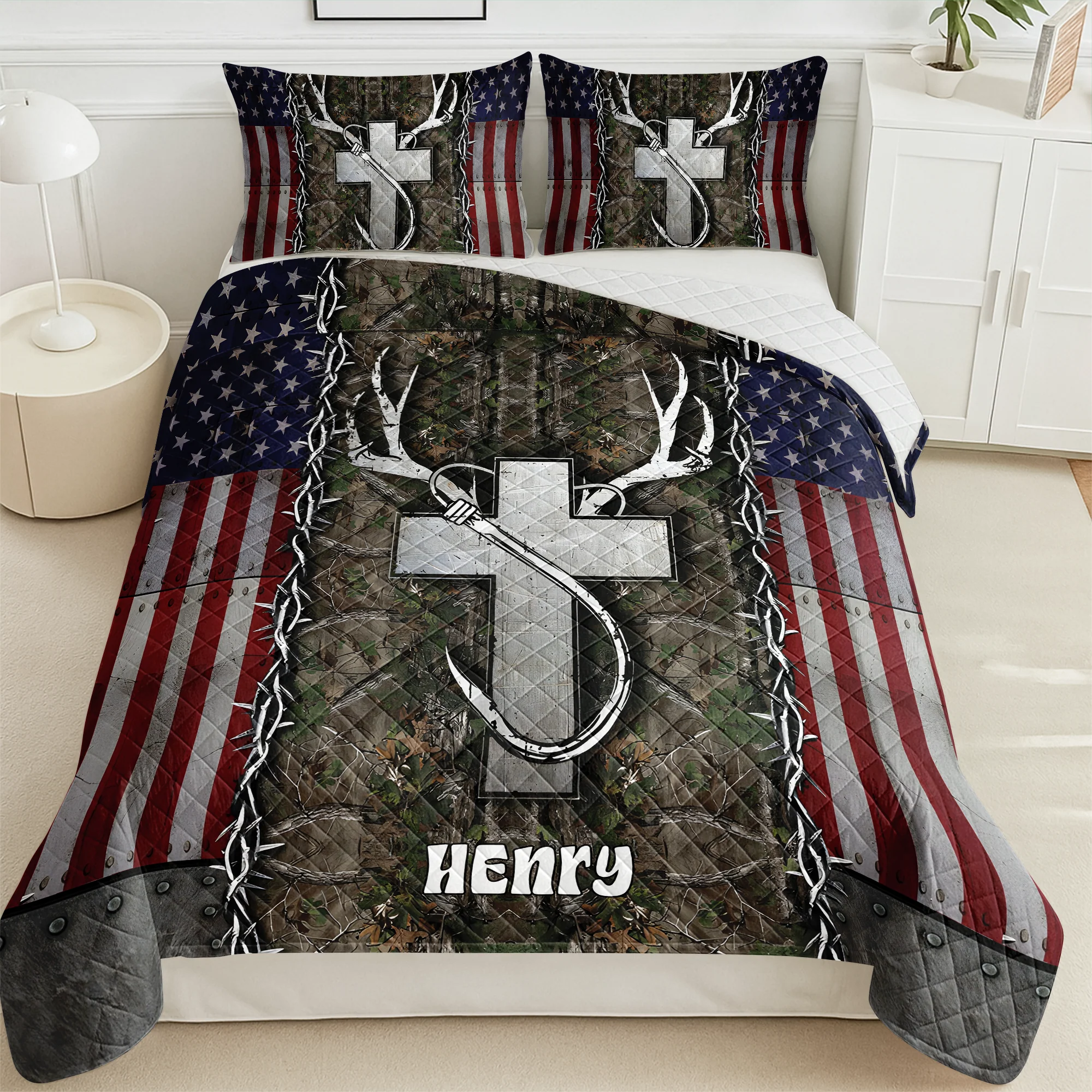 Custom Photo Deer Hunting Quilt Bedding Set For Hunting Lovers LM32 897287 - Image 8
