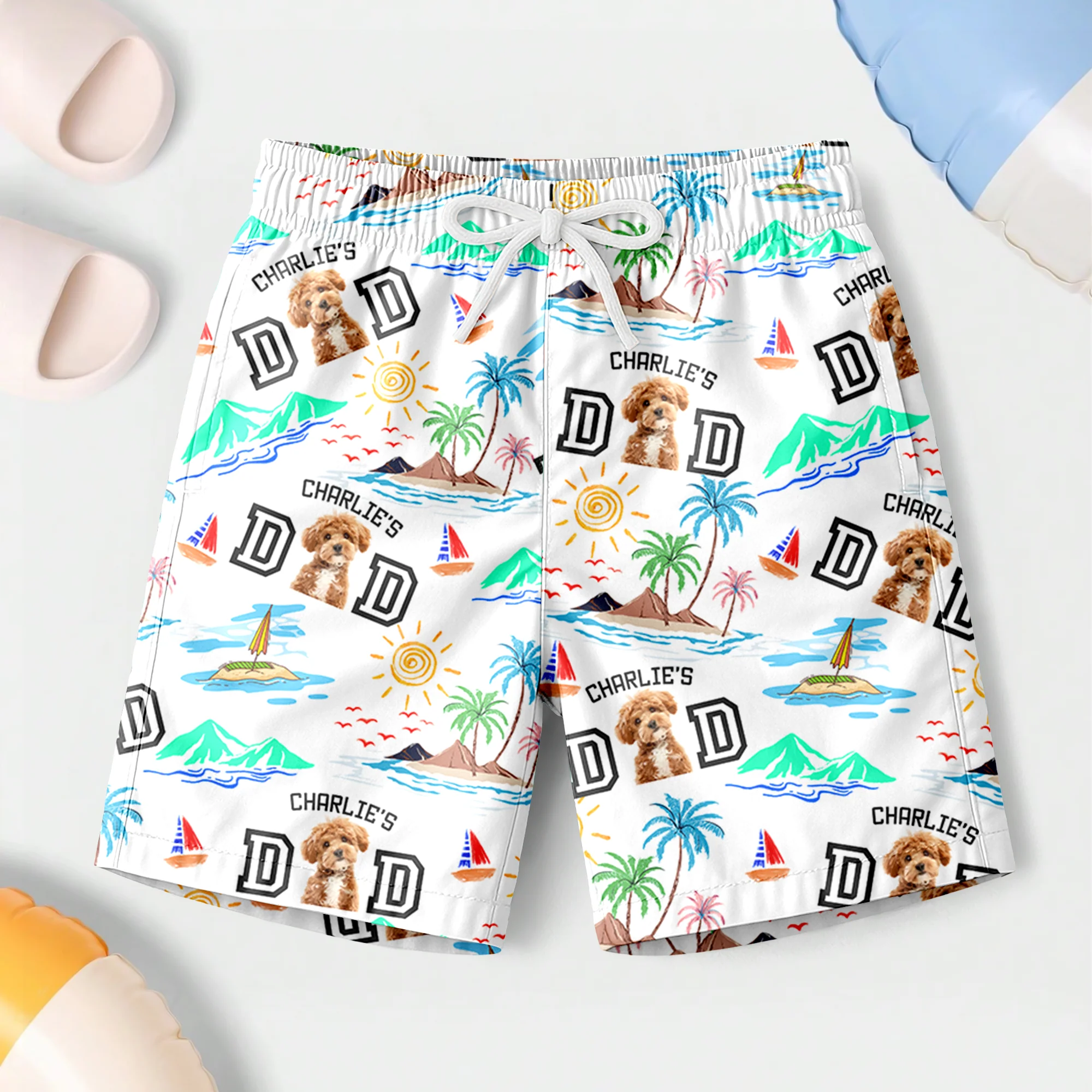 Custom Photo Dog Dad Stance Summer Beach Short LM32 893709 - Image 6