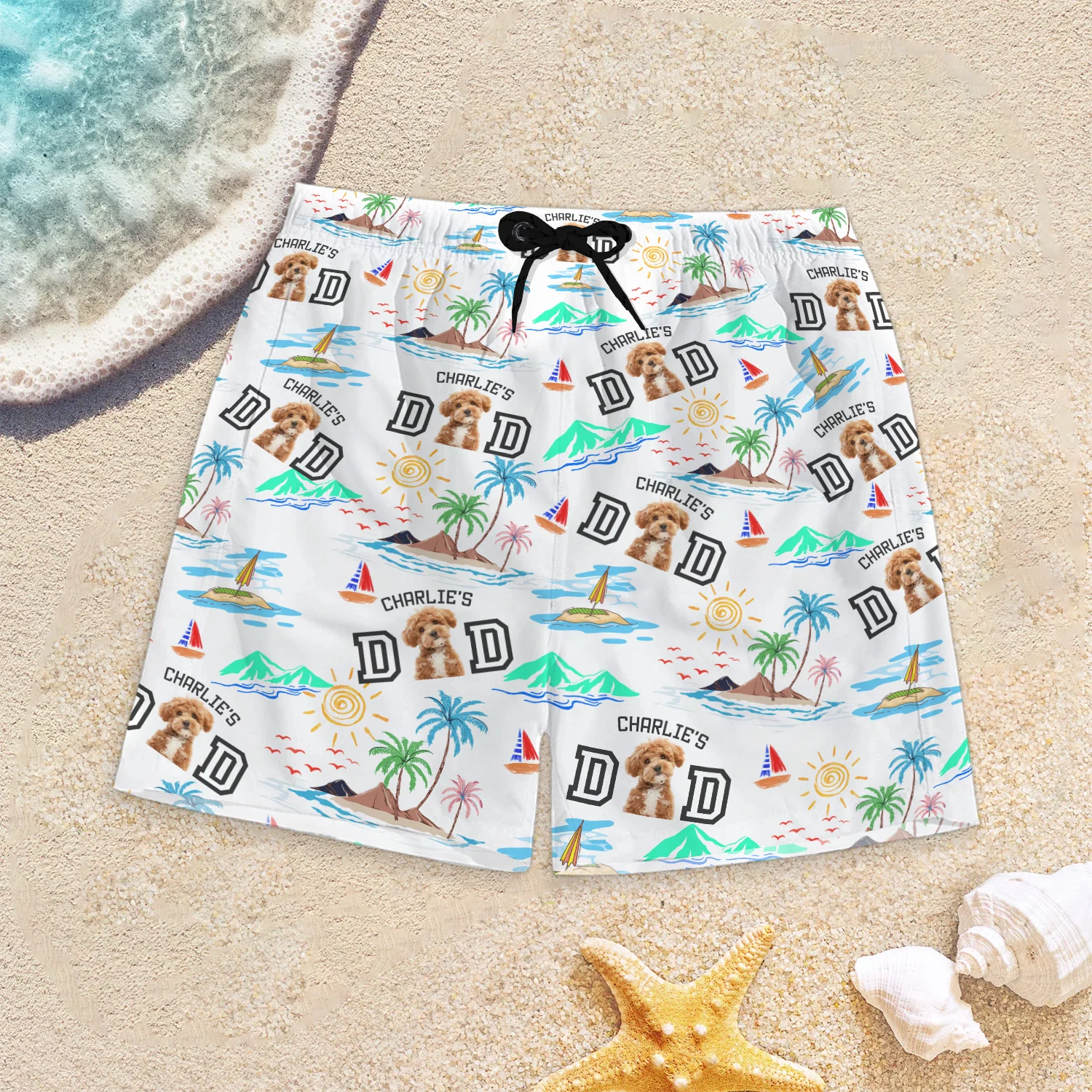 Custom Photo Dog Dad Stance Summer Beach Short LM32 893709 - Image 8