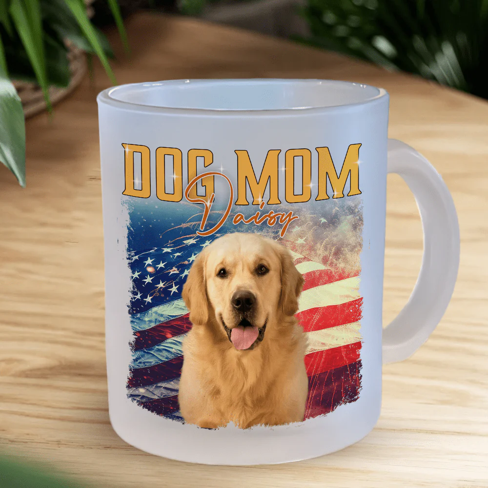 Custom Photo Dog Portrait Retro Style Pet Glass Mug For Dog Lovers TH10 891785 - Image 3