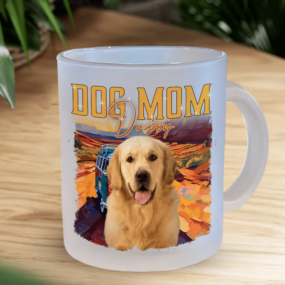 Custom Photo Dog Portrait Retro Style Pet Glass Mug For Dog Lovers TH10 891785 - Image 4
