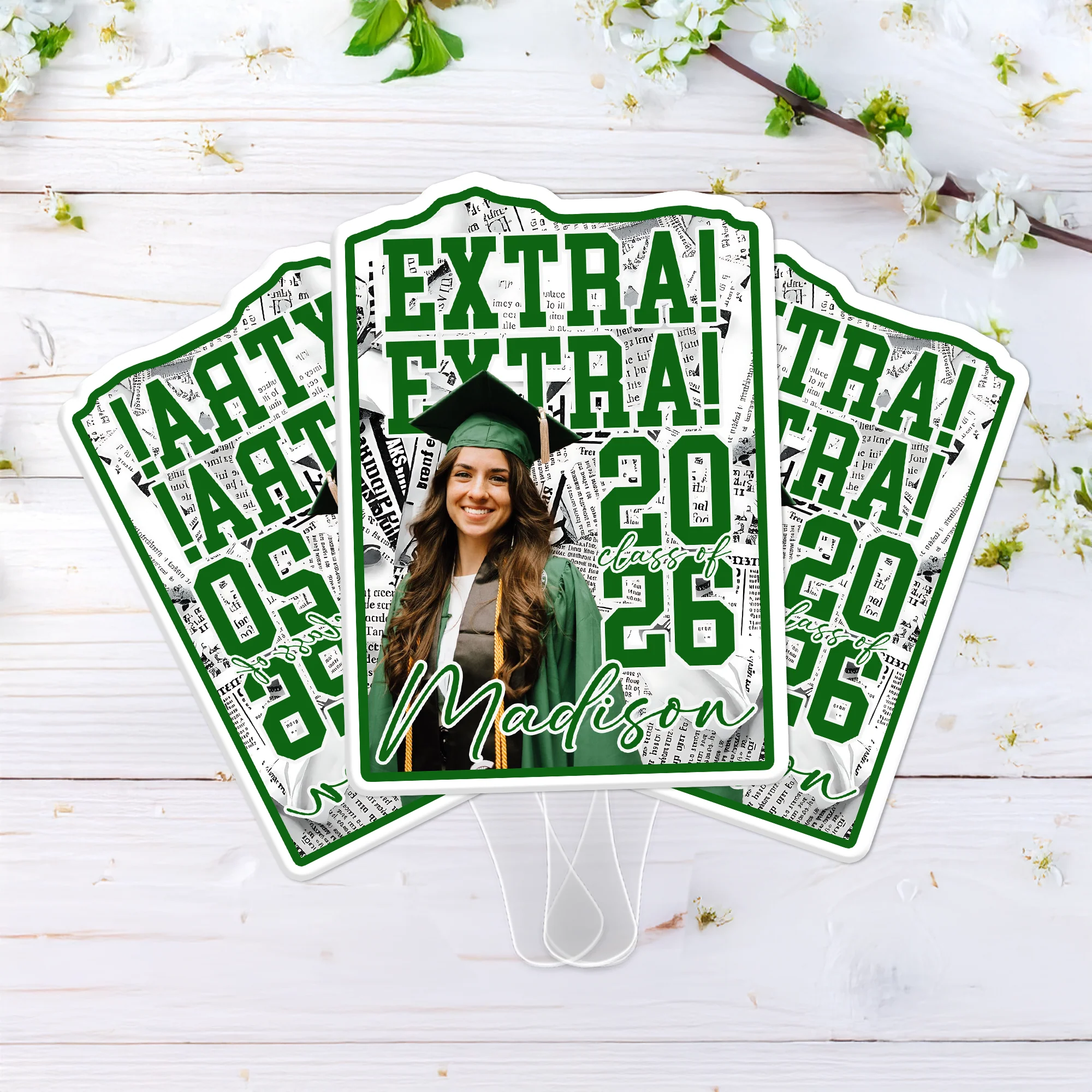 Custom Photo Extra Extra Graduation Class Of 2026 Keepsake Face Fan Gift LM32 897681 - Image 6