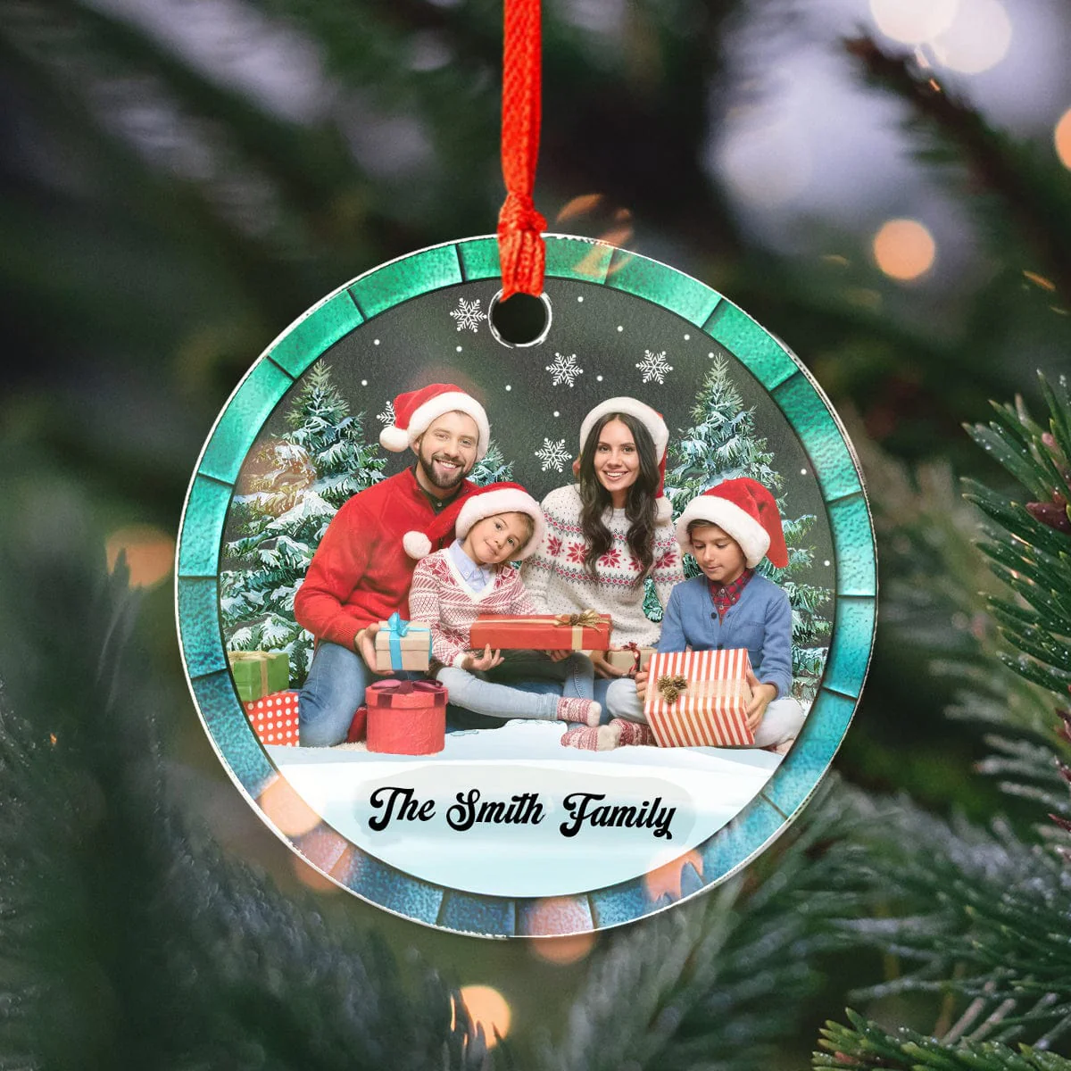 Custom Photo Family Home Is Where Your People Are Acrylic Ornament HA75 891857 - Image 3