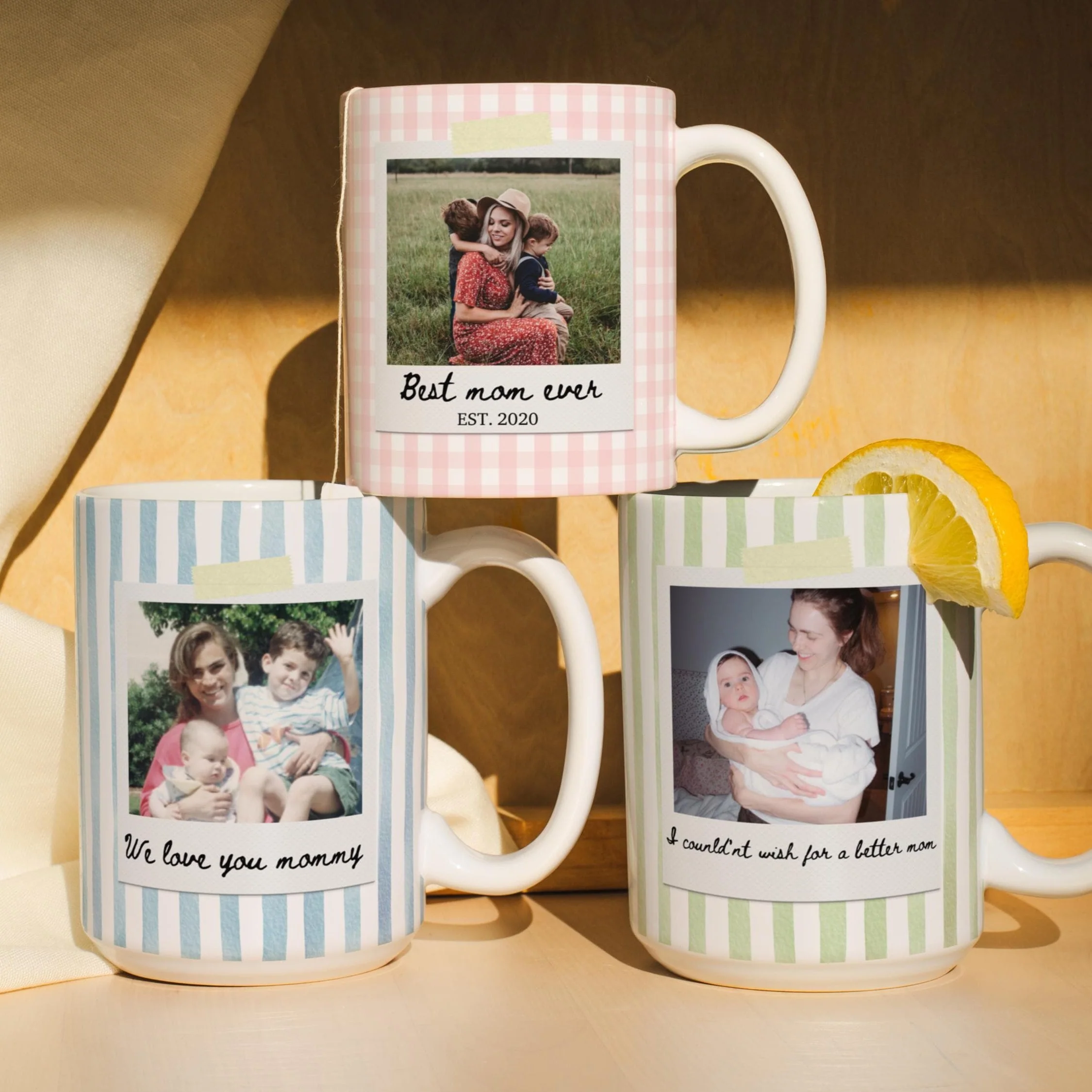 Custom Photo Father and Son Striped Mug for Dad, Grandpa New Dad Gift LM32 669199 - Image 4